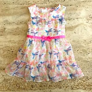 Little Lass Bird Print Dress
